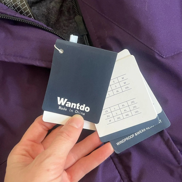 NWT Wantdo Women's Skiing Jacket Waterproof Winter Coat Padded Raincoat Purple - Picture 6 of 7